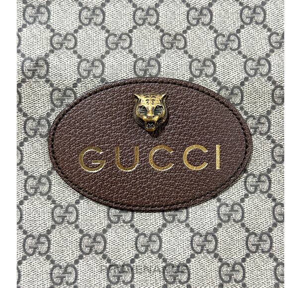 🔴 Gucci Neo Vintage Drawstring Tote Backpack - GG Canvas - Picture 3 of 12